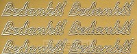 Stickervel bedankt 34 x goud