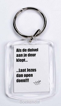 Sleutelhanger als de duivel je aan je ve