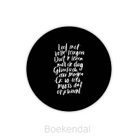 Leef met volle teugen zwart  35cm