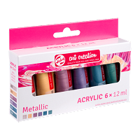 ACRYLVERF SET METALLIC 6 X 12 ML