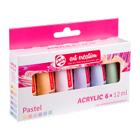 ACRYLVERF SET PASTEL 6 X 12 ML