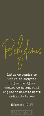 Boekenlegger belijdenis hebreeen 10:23