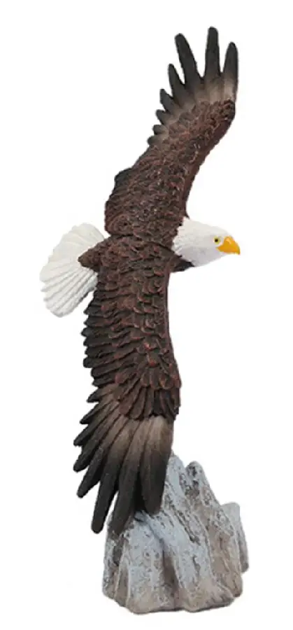 RESIN EAGLE FIGURINE 15CM ON WING