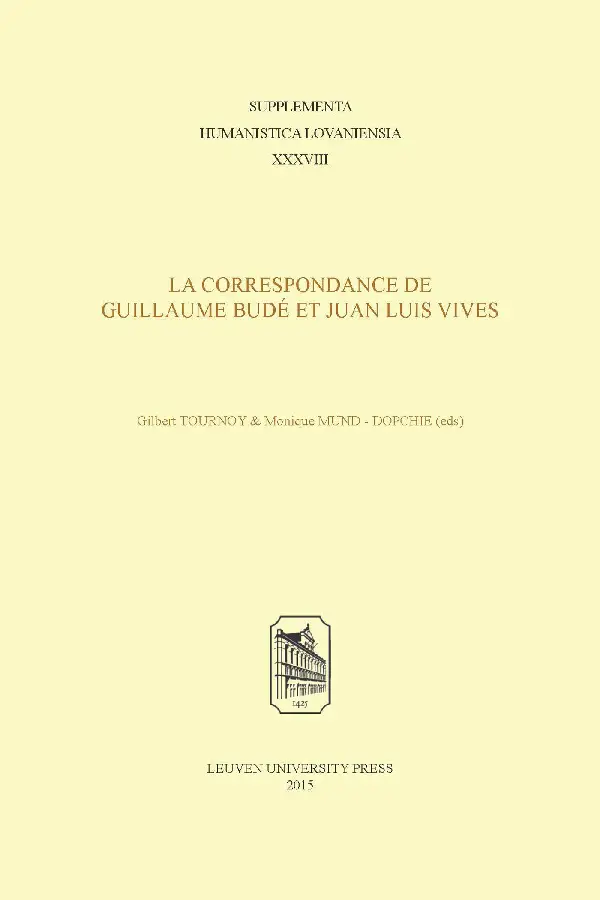 La correspondance de Guillaume Budé et Juan Luis Vives