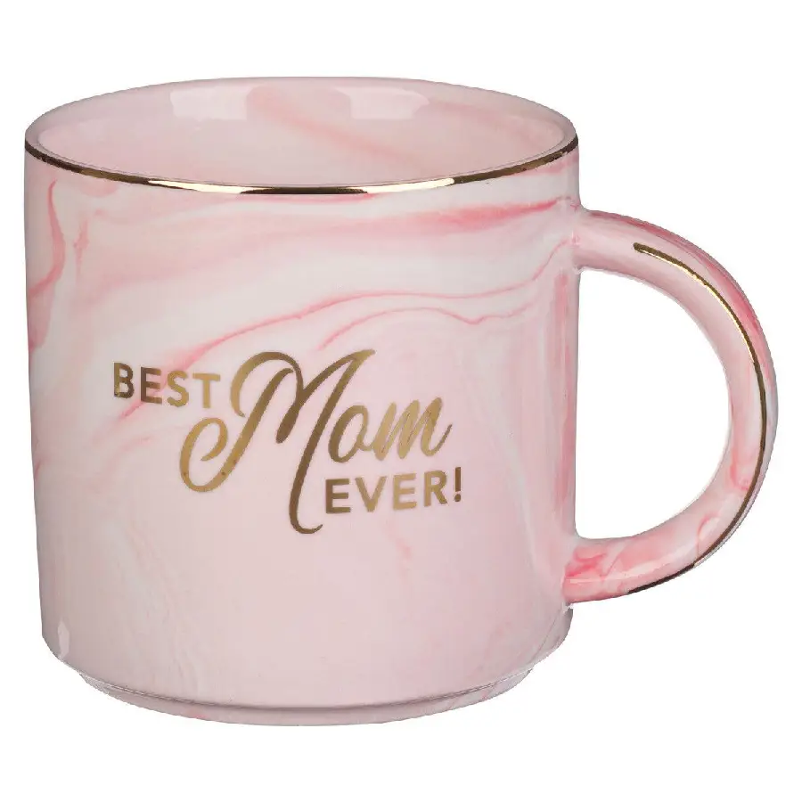 BEST MOM EVER PINK MARBLED