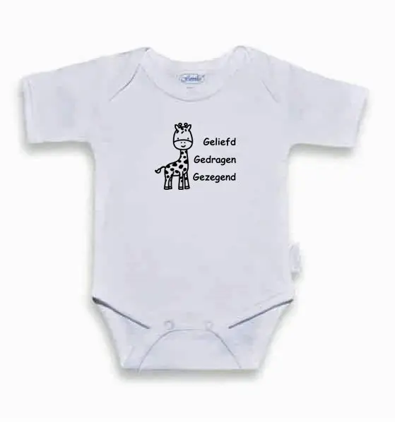 Romper wit/zwart 62-68 Geliefd gedragen