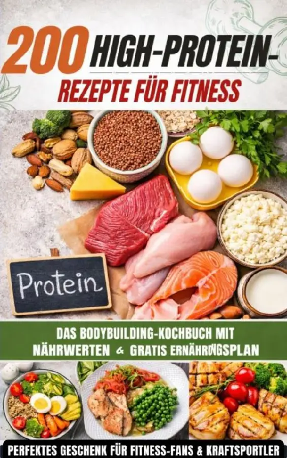 200 High-Protein-Rezepte für Fitness: Das Bodybuilding-Kochbuch mit Nährwerten - schnell, lecker & alltagstauglich Inkl. gratis Ernährungsplan