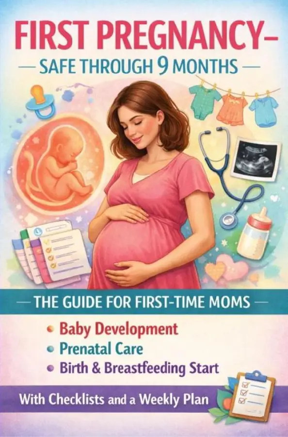 First Pregnancy - Safe Through 9 Months: The Guide For First-Time Moms Baby Development, Prenatal Care, Birth & Breastfeeding Start