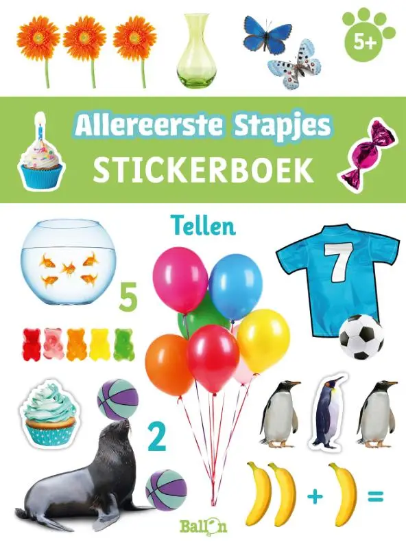 Stickerboek tellen 5+