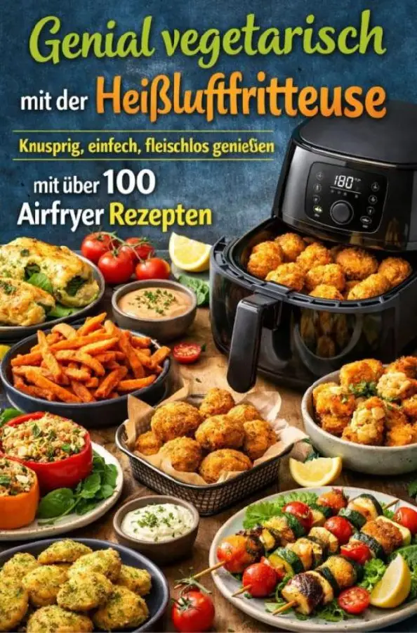Genial vegetarisch mit der Heißluftfritteuse - Knusprig, einfach, fleischlos genießen mit über 100 Airfryer Rezepten
