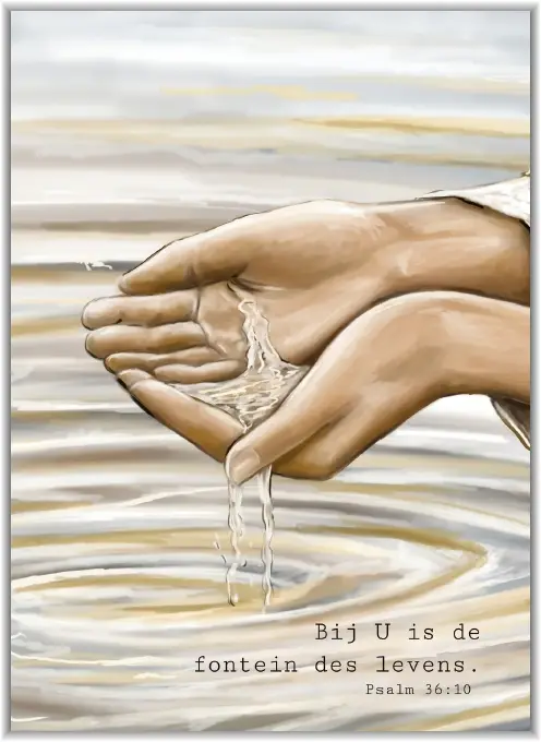 POSTER A5 BIJ U IS DE FONTEIN DES LEVENS