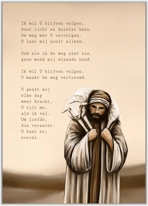 POSTER A5 IK WIL U BLIJVEN VOLGEN,