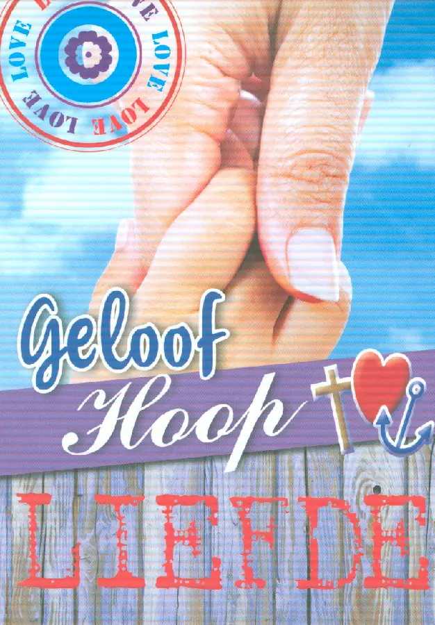 Schrijfblok A6 geloof hoop liefde