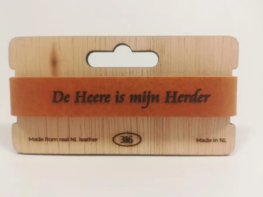 LEREN ARMBAND DE HEERE IS MIJN HERDER