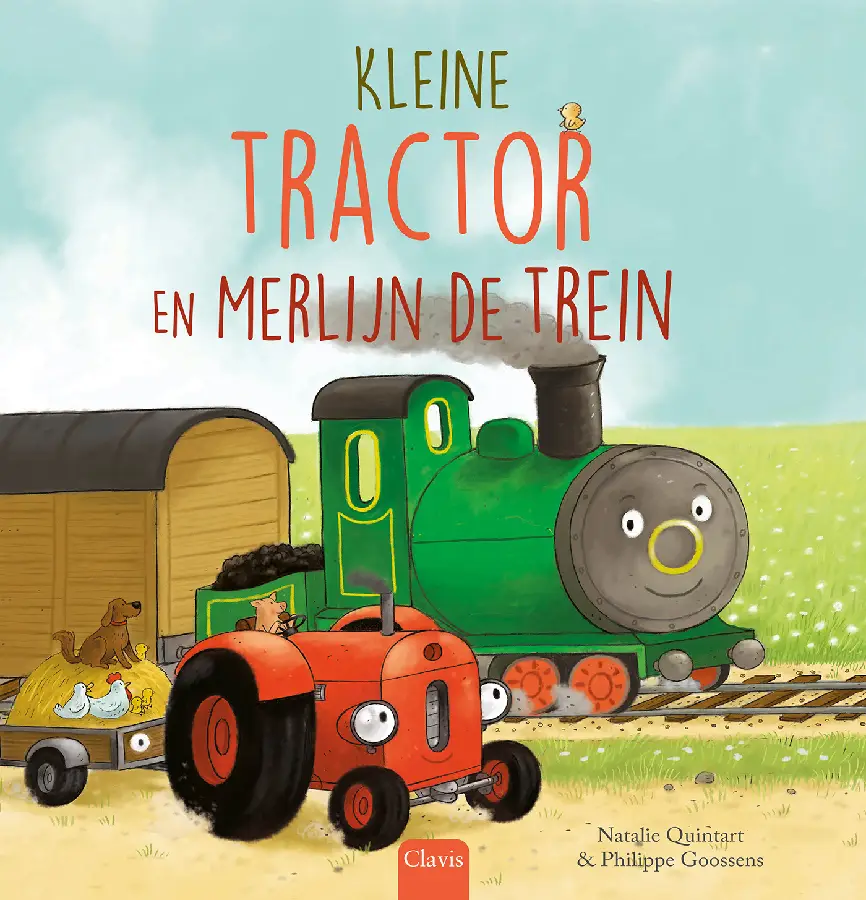 KLEINE TRACTOR EN MERLIJN DE TREIN