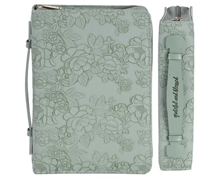 Biblecover Green XL Grateful blessed scu