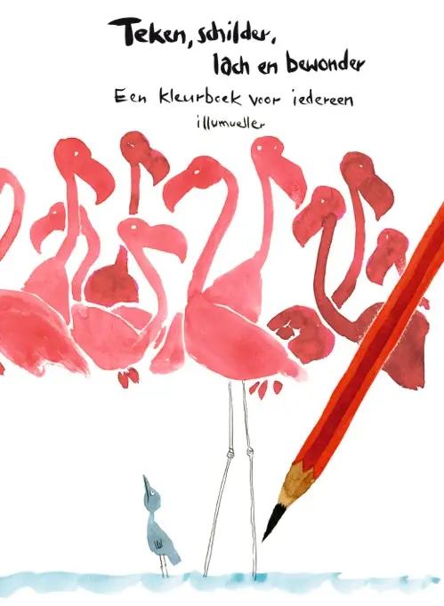 Teken schilder lach en bewonder