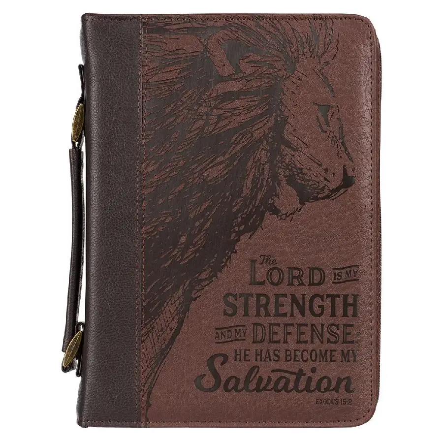 LORD IS MY STRENGTH BROWN LUXLEATHER
