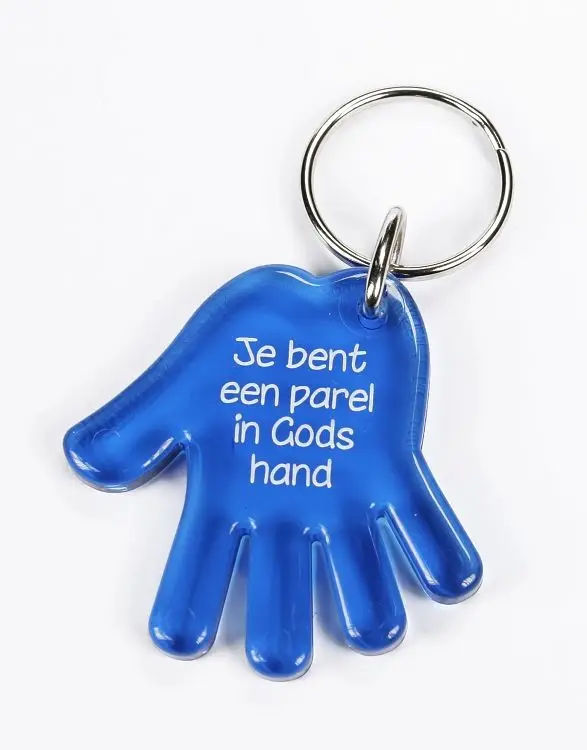 SLEUTELHANGER HAND BLAUW JE BENT EEN PAR