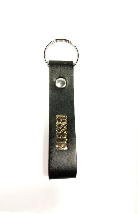 BLESSED FAUXLEATHERLOOK KEYRING