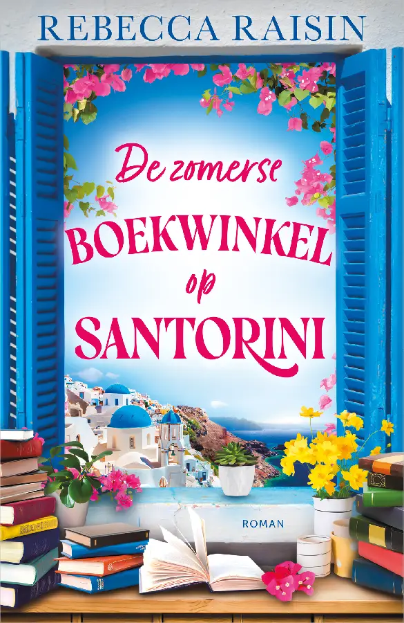 De zomerse boekwinkel op Santorini